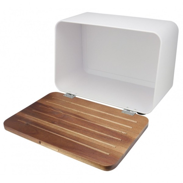 СТАЛЕВА ХЛІБНИЦЯ З КРИШКОЮ З АКАЦІЇ HUSLA 73937