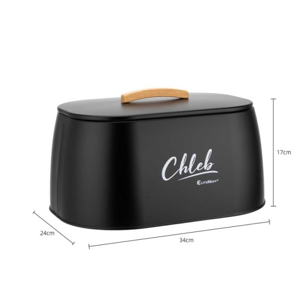Chlebak na pieczywo ELITEHOFF E-6324 (stalowy, czarny)