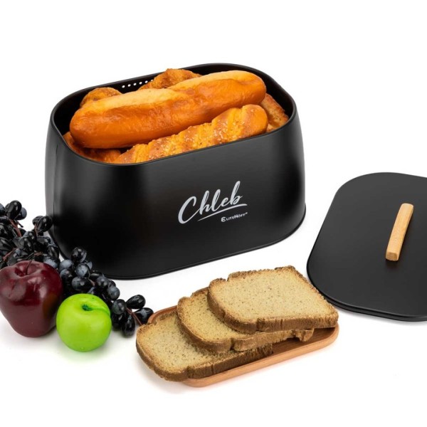 Chlebak na pieczywo ELITEHOFF E-6324 (stalowy, czarny)