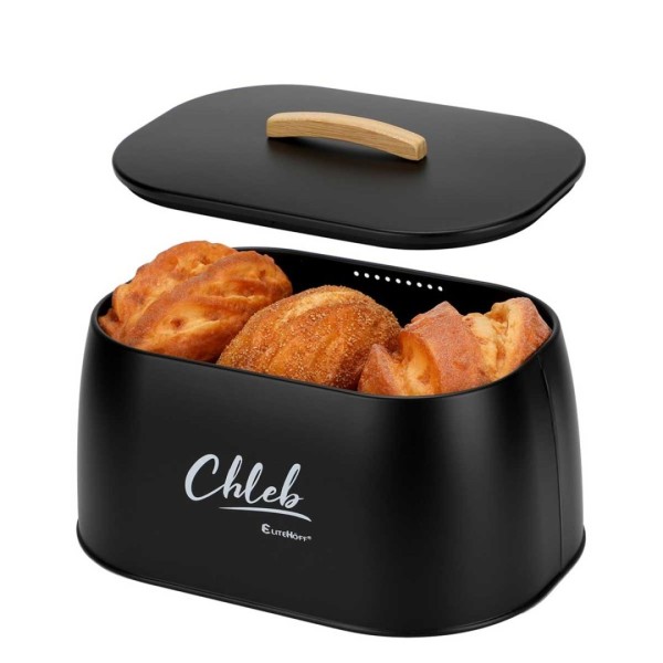 Chlebak na pieczywo ELITEHOFF E-6324 (stalowy, czarny)