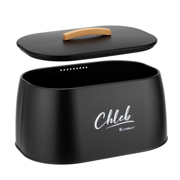 Chlebak na pieczywo ELITEHOFF E-6324 (stalowy, czarny)
