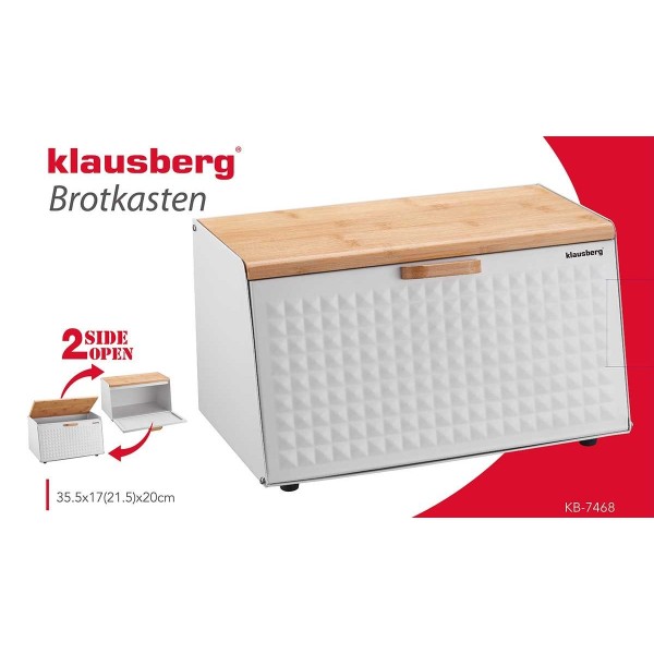 Chlebak stalowo-drewniany Klausberg KB-7468 (dwustronny)