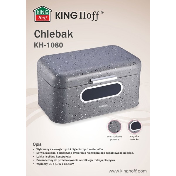 Chlebak stalowy Kinghoff KH-1080 (marmurek)