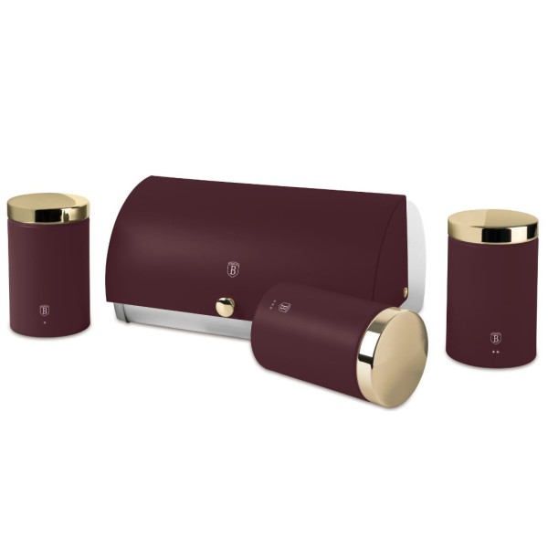 Набір із 3 контейнерів та хлібниці BerlingerHaus BH-6737 Колекція Леонардо