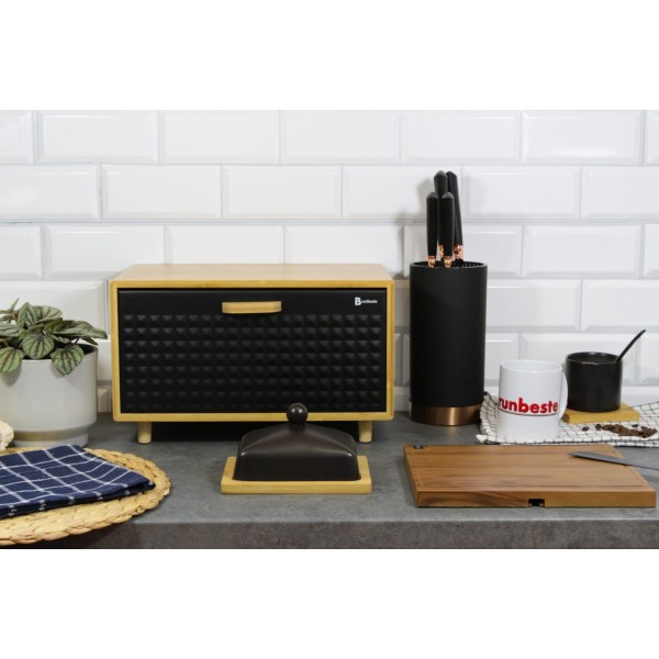 Chlebak bambusowy Brunbeste BB-4250 (czarny)