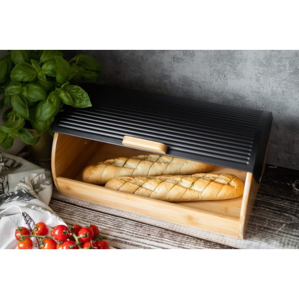 Chlebak drewniany Brunbeste BB-2737 (z metalową pokrywą)