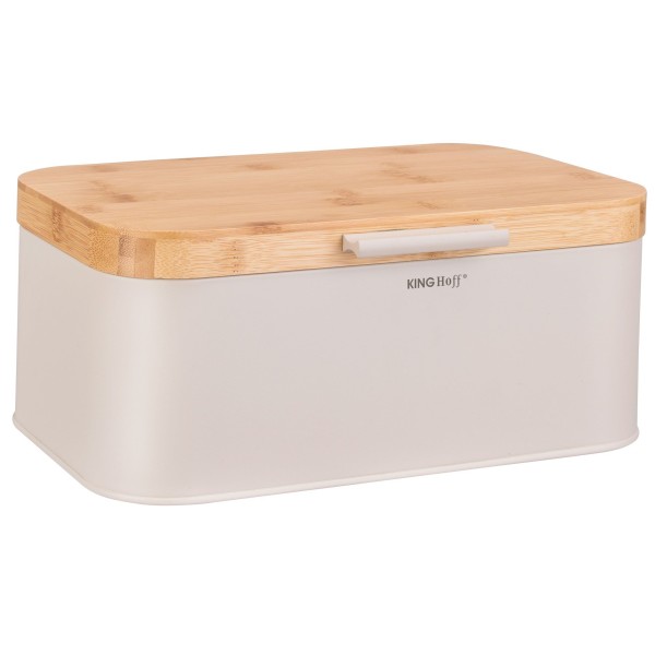 Хлібниця з дерев'яною кришкою, контейнер для хліба, KINGHOFF KH-1928