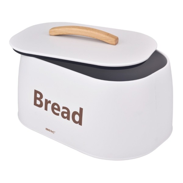 Chlebak do przechowywania pieczywa Kinghoff KH-1947 (stalowy, biały)