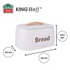 Chlebak do przechowywania pieczywa Kinghoff KH-1947 (stalowy, biały)