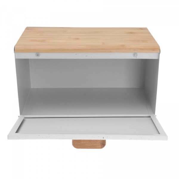 Chlebak Klausberg KB-7466 (stalowo-drewniany, biały)