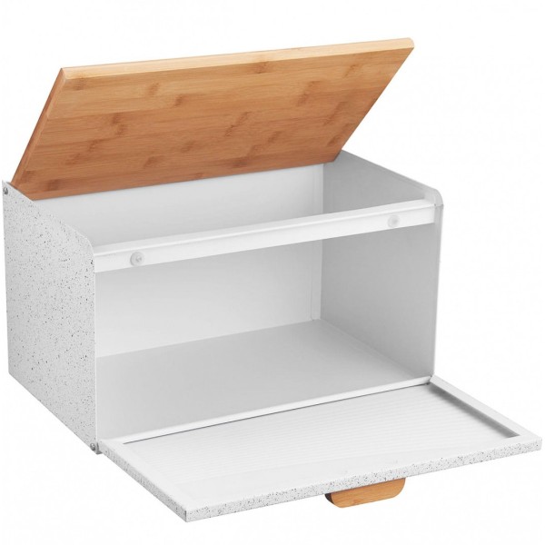 Chlebak Klausberg KB-7466 (stalowo-drewniany, biały)