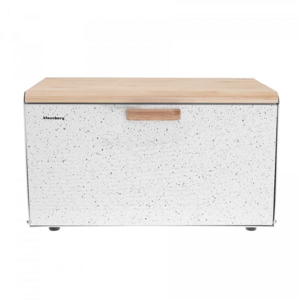 Chlebak Klausberg KB-7466 (stalowo-drewniany, biały)