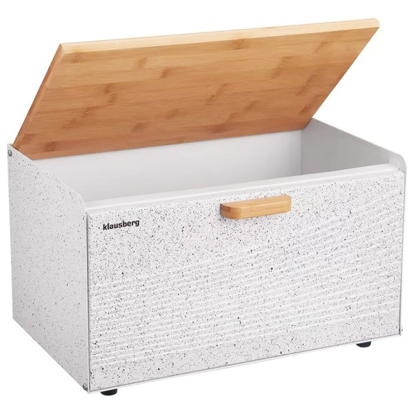 Chlebak Klausberg KB-7466 (stalowo-drewniany, biały)