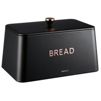 ЕЛЕГАНТНА СТАЛЕВА ХЛІБНИЦЯ KINGHOFF KH-1949 ЧОРНОГО КОЛЬОРУ
