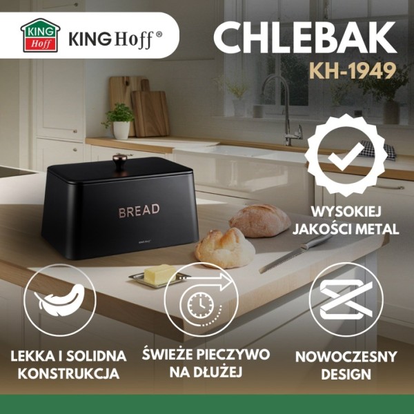 Chlebak Kinghoff KH-1949 (stalowy, czarny)