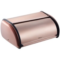 МАЛЕНЬКА СТАЛЕВА ХЛІБНИЦЯ 36 СМ ХЛІБНИЦЯ KINGHOFF РОЖЕВО-ЗОЛОТИЙ ГЛЯНЦЕВИЙ KINGHOFF KH-1840