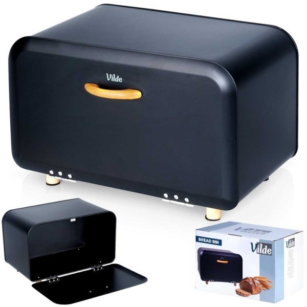 Chlebak stalowy VILDE 259618 (czarny)
