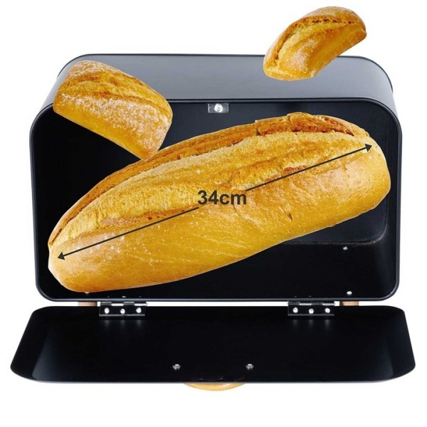 Chlebak stalowy VILDE 259618 (czarny)