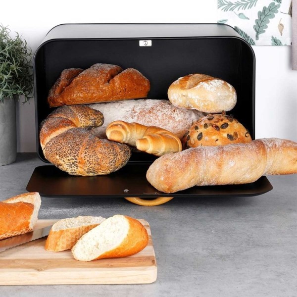 Chlebak stalowy VILDE 259618 (czarny)