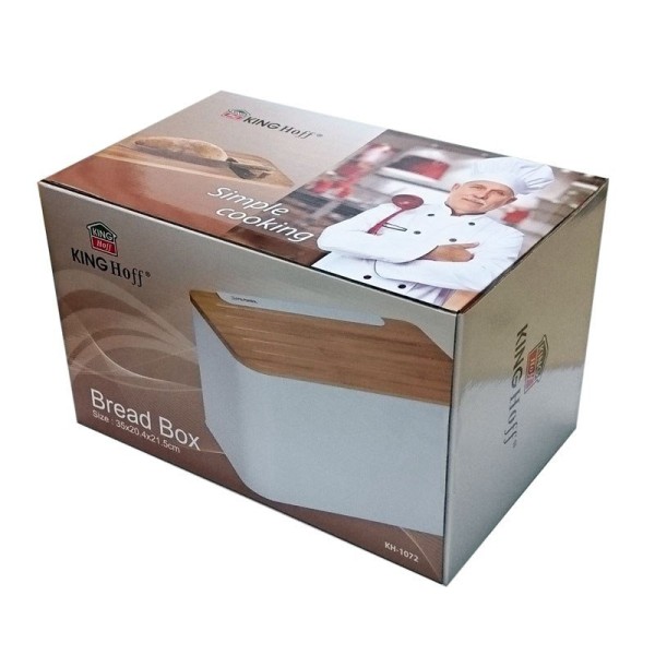 Chlebak do przechowywania pieczywa Kinghoff KH-1072 (stalowy z deską)