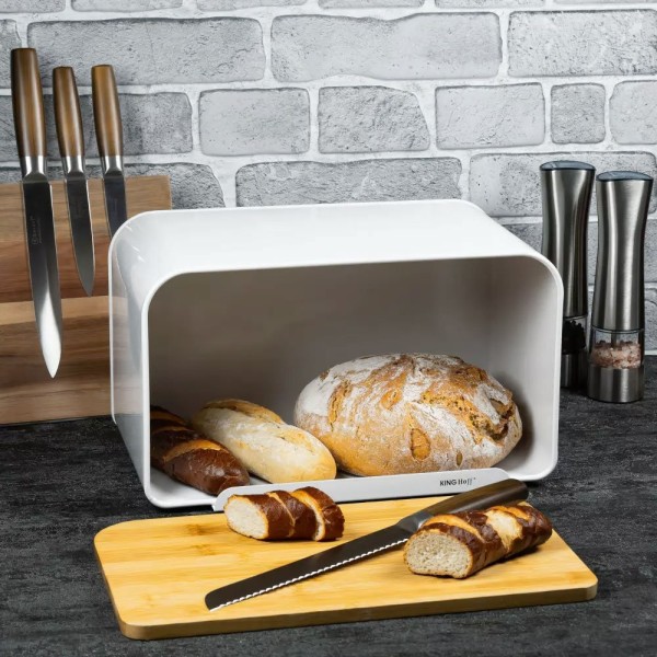 Chlebak do przechowywania pieczywa Kinghoff KH-1072 (stalowy z deską)