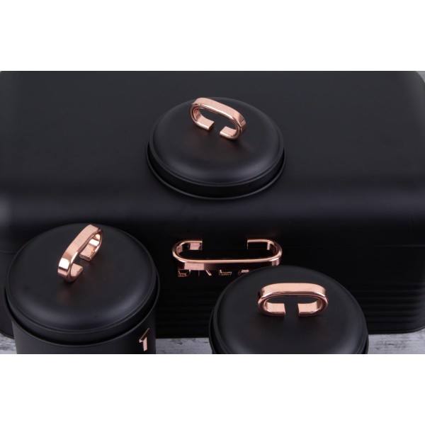 СТАЛЕВА ХЛІБНИЦЯ З 3 КОНТЕЙНЕРАМИ BERLINGER HAUS ЧОРНА ТРОЯНДА BH-6753