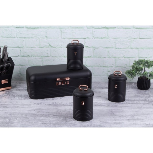 СТАЛЕВА ХЛІБНИЦЯ З 3 КОНТЕЙНЕРАМИ BERLINGER HAUS ЧОРНА ТРОЯНДА BH-6753