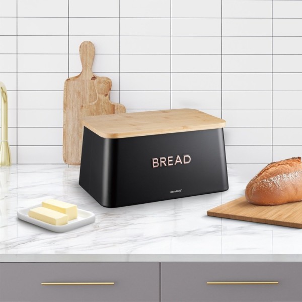 Chlebak z deską do krojenia Kinghoff KH-1948 (stalowy)