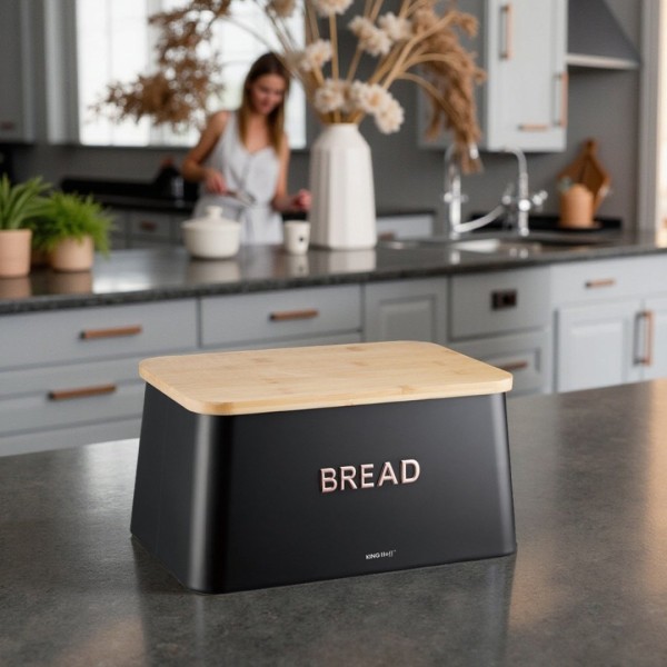 Chlebak z deską do krojenia Kinghoff KH-1948 (stalowy)