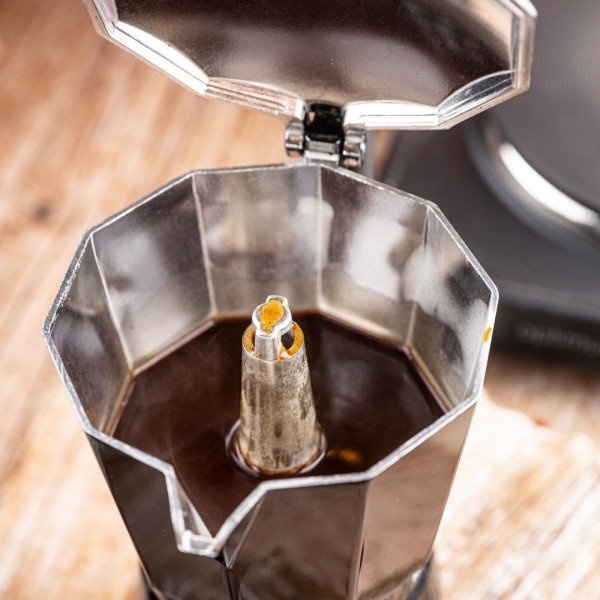 КАВОВАРКА ЕСПРЕСО КАВОВАРКА ПІД ТИСКОМ KINGHOFF 600 МЛ / 12 ЧАШОК KH-1885