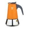 Індукційна кавоварка PEZZETTI STEELEXPRESS з емальованої сталі (2 чашки) - помаранчева