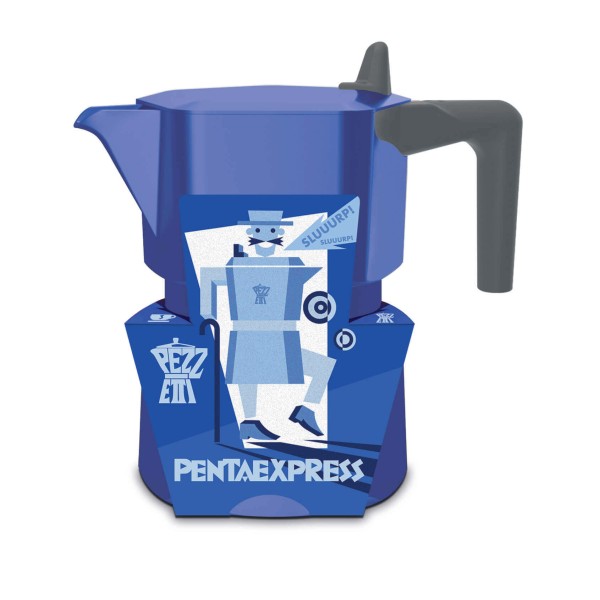 Емальована кавоварка PEZZETTI PENTAEXPRESS (3 чашки) - темно-синя