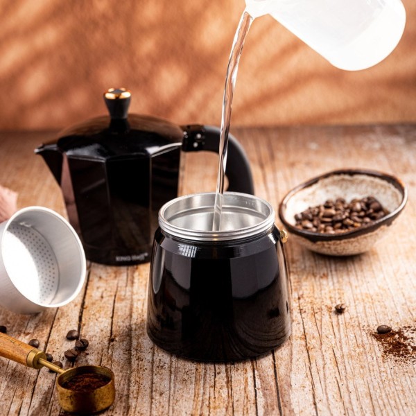 КАВОВАРКА ЕСПРЕСО КАВОВАРКА ПІД ТИСКОМ KINGHOFF 450 МЛ / 9 ЧАШОК KH-1884