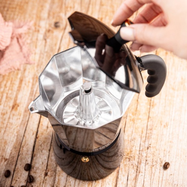 КАВОВАРКА ЕСПРЕСО КАВОВАРКА ПІД ТИСКОМ KINGHOFF 450 МЛ / 9 ЧАШОК KH-1884