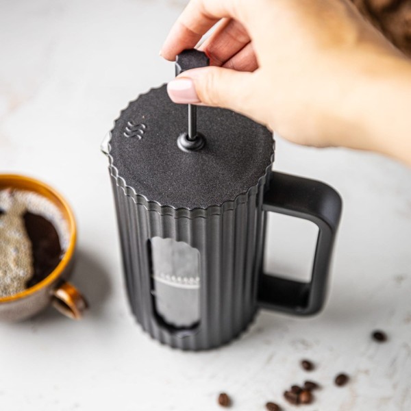 СКЛЯНИЙ ЧАЙНО-КАВОВИЙ ІНФУЗОР ФРЕНЧ-ПРЕС 600 МЛ ЧОРНИЙ KLAUSBERG KB-7746