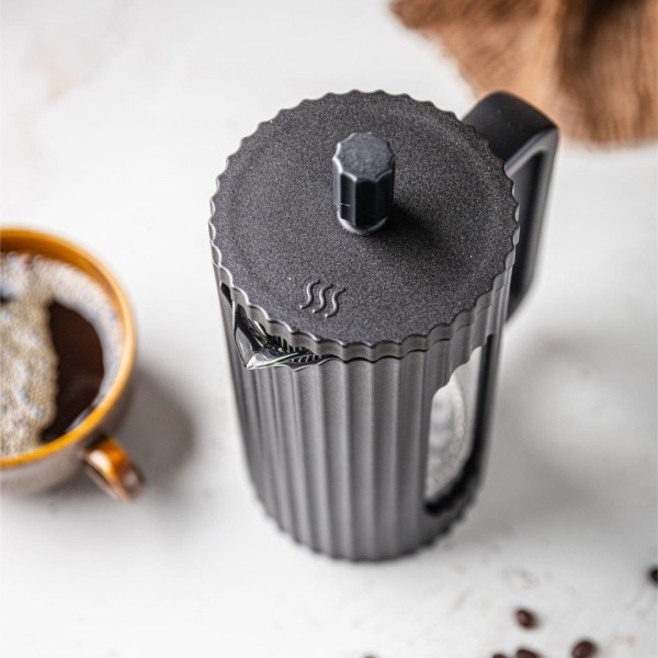 СКЛЯНИЙ ЧАЙНО-КАВОВИЙ ІНФУЗОР ФРЕНЧ-ПРЕС 600 МЛ ЧОРНИЙ KLAUSBERG KB-7746