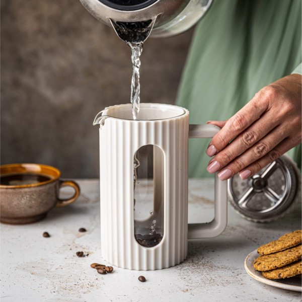 СКЛЯНИЙ НАБІР ДЛЯ ЧАЮ ТА КАВИ ФРЕНЧ-ПРЕС 1000 МЛ ВЕРШКОВИЙ KLAUSBERG KB-7753