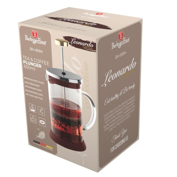 Zaparzacz tłokowy do kawy i herbaty Berlinger haus BH-8584 (600 ml)