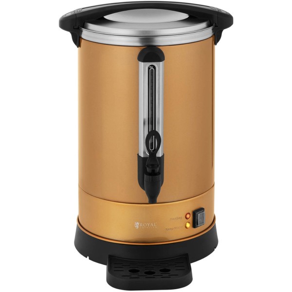 Кавоварка з краном та піддоном для кранів 14 л 1500 Вт золотого кольору