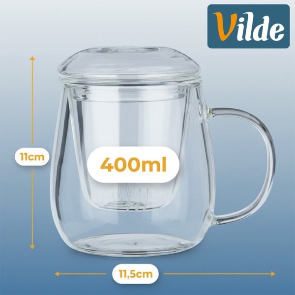 Kubek do zaparzania herbaty VILDE 139816 (400 ml)