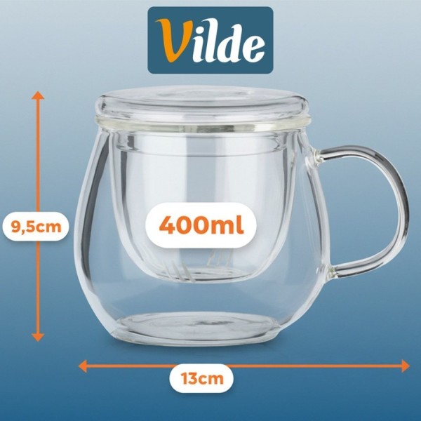 Kubek do parzenia herbaty VILDE 139815 (400 ml)