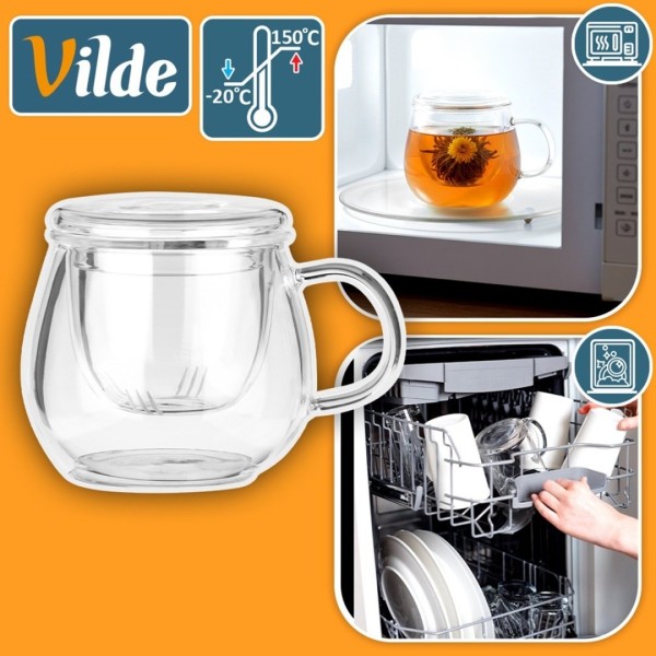 Kubek do parzenia herbaty VILDE 139815 (400 ml)