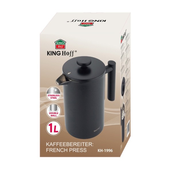 Zaparzacz tłokowy do kawy i herbaty Kinghoff KH-1996 (1 l)