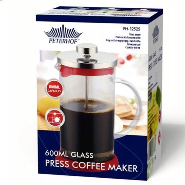 zaparzacz tłokowy do kawy i herbaty Kinghoff PH-12525 (600 ml)