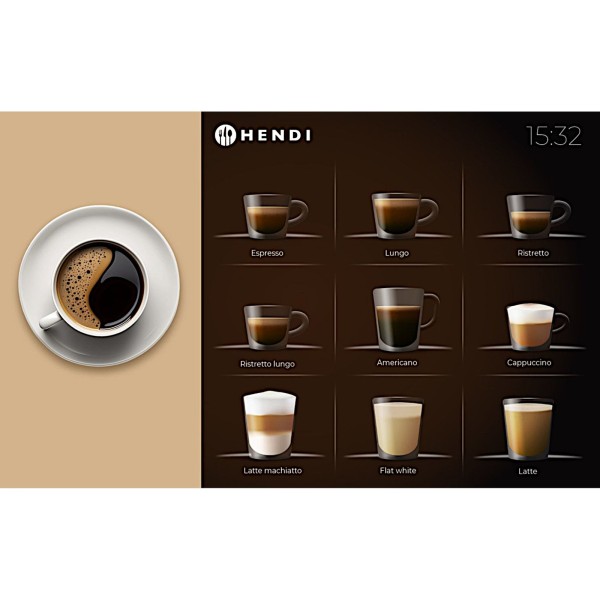 Ekspres do kawy automatyczny Hendi 19 Bar (dotykowy ekran)