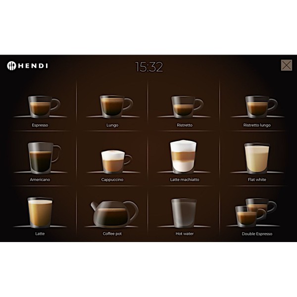 Ekspres do kawy automatyczny Hendi 19 Bar (dotykowy ekran)