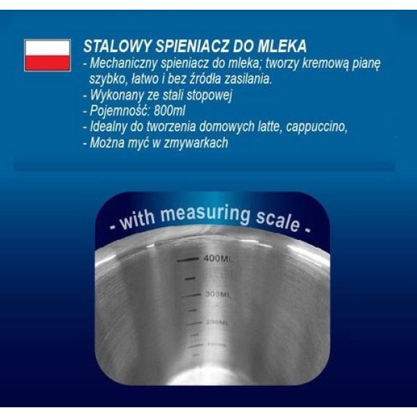 Spieniacz do mleka Kinghoff KH-3126 (800 ml)