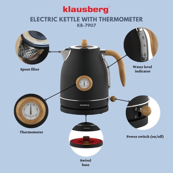 Czajnik elektryczny Klausberg KB-7907 (1.7 l)