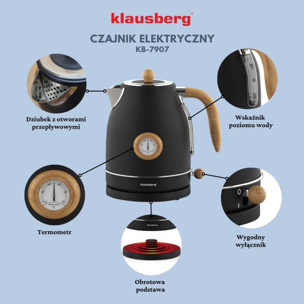 Czajnik elektryczny Klausberg KB-7907 (1.7 l)