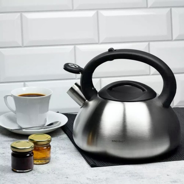 СТАЛЕВИЙ ЧАЙНИК 3.0 Л САТИНОВИЙ KiNGHOFF KH-3269